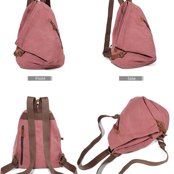 Vintage Canvas Large Backpack for Men Women - Picture 9 of 9